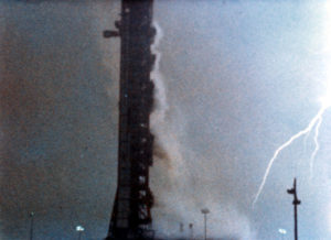 Apollo 12 pad after liftoff